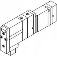 Elektrozawór 5/2, podwójna cewka, 24V DC (SV2200-5FU-X90) - SMC