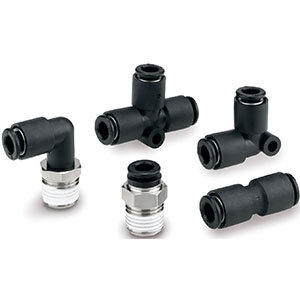 Złączki wtykowe, kątowe, seria KQL-X1744 - SMC
