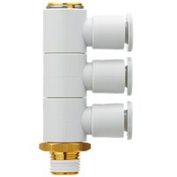 Złączka wtykowa, potrójna, złączka męska kątowa (KQ2VT06-01AS1) - SMC