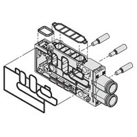Zespół bloku rozdzielacza, A/B Push-in średnica 6 (JSY11M-2P-2DA-C6) - SMC