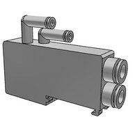 Zespół bloku zasilania/wydechu (SJ3000-50-1AR-C8-N) - SMC