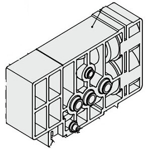 Blok zasilający/wydechowy, seria SZ3000-50-2A-C8 (SZ3000-50-2A-C8) - SMC