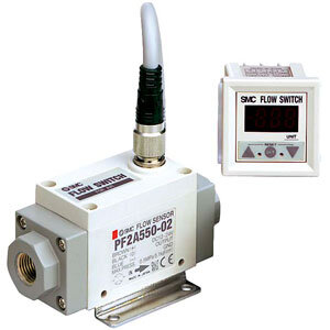 Czujnik przepływu zdalny, IP65, 10-100 l/min, seria PF2A5 (PF2A511-F03-C) - SMC