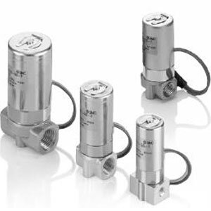 Elektrozawór 2-portowy, do wody i powietrza, kompaktowy, sterowany bezpośrednio, NC (VDW21-5G-2-01-X22-Q) - SMC