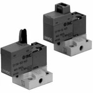 Elektrozawór 3-portowy, bezpośredni, gumowe uszczelnienie, 24V DC (SY114-5LOU-Q) - SMC