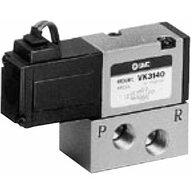 Elektrozawór 5/2, bezpośrednio sterowany grzybkowy, uszczelnienie gumowe, seria VK3000 (VK3140-3DO-Q) - SMC