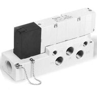 Elektrozawór 5/2, do montażu płytowego, seria VQC4000 (VQC4201-5C1) - SMC