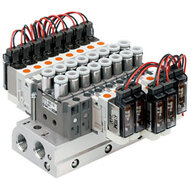 Elektrozawór 5/2, przewód plug-in, 5/2, 24VDC, seria S0700 (S0712-5G-C4) - SMC