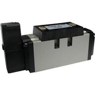 Elektrozawór 5/3, 24V DC, 3-pozycyjny zamknięty środek (VFS5300-5FZ-06N-Q) - SMC