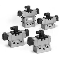 Elektrozawór 5/2, podwójny, pneumatyczny (VS7-8-FG-D-3VB04F-Q) - SMC