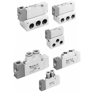Zawór pneumatyczny przewodowy, 5/2 bistabilny, M5 (SYA3220-M5), seria SYA - SMC