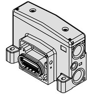 Płyta końcowa, zgodna z ISO15407-2, strona D (MES802D-03F) - SMC