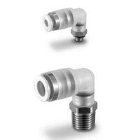 Złączka wtykowa kątowa, z gwintem zewnętrznym, Clean Room, 1/8-D6, seria KPG (KPGL06-01-X53) - SMC