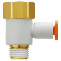 Złączka wtykowa, złączka kolankowa żeńska uniwersalna (KQ2VF01-34NS1) - SMC