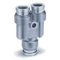 Złączka Y, 3x szybkozłączka push-in, średnica 3,2 mm (KQB2U23-00) - SMC