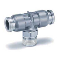 Trójnik wtykowy typu T, z gwintem zewnętrznym NPT3/8-3/8"  (KQB2T11-N03S) - SMC