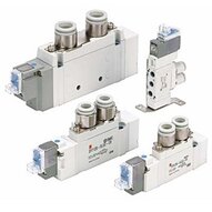 Elektrozawór 5/2, pojedyncza cewka, 24V DC (30-SY3120-5LOZ-C6-Q) - SMC