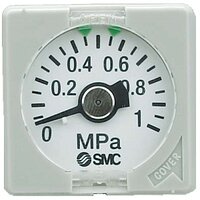 Manometr, zakres 0-0,4 MPa, przyłącze R1/8 kwadratowe do AR (GC3-4AS-D) - SMC