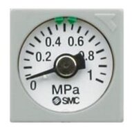 Manometr, 0-1,0 MPa, kwadratowy, do AR (GC3-10AS) - SMC