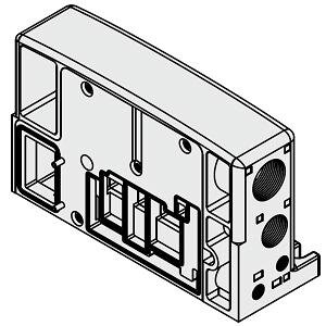 Płyta końcowa typu U, seria VQC4000 (VVQC4000-2A-1T) - SMC