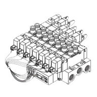 Rozdzielacz, 3 stanowiska (VV5QZ22-SA03-D-Q) - SMC