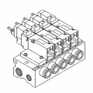 Rozdzielacz, 2 stanowiska (VV3QZ35-02C8C-D-Q) - SMC