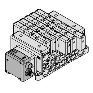 Kolektor do zaworu VSR/VSS8-4 (VV8018-03F-SD0-W1-R-Q) - SMC