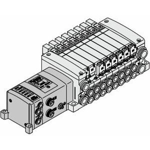 Rozdzielacz, 7 stanowisk (VV5QC21-07C8SDNN0-B) - SMC