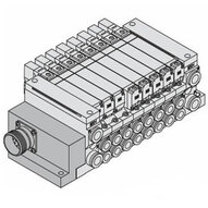 Podstawa kolektora, 7 stanowisk (VV5Q21-07C6M3-W) - SMC