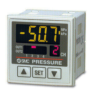 Sterownik wielokanałowy do czujników ciśnienia seria PSE20* (PSE201-A4C) - SMC
