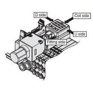 Moduł zasilania/odpowietrzania z zaworem redukcyjnym i przekaźnikiem ciśnienia (SJ3000B-P-C6-SZA-D) - SMC