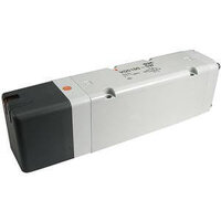 Elektrozawór 5/2, podwójny elektromagnes, plug-in, montaż płytowy, seria VQ5000 (VQ5201R-51-X90-Q) - SMC