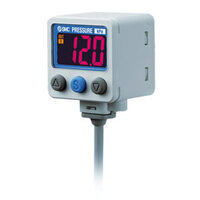 Cyfrowe precyzyjne przekaźniki ciśnienia i podciśnienia, z 2-kolorowym wyświetlaczem serii ZSE40A - SMC