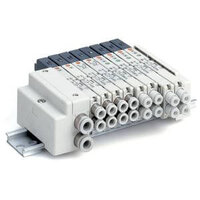 Elektrozawór 3/2 podwójny, normalnie zamknięty, typu plug-in, seria SQ2000 (SQ2A41-5LOD1-C6-Q) - SMC