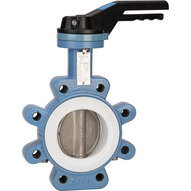 Przepustnice typu Lug Excellence CE1935FDA, żeliwo/PTFE/stal nierdzewna DN50, seria 1166 - Sferaco