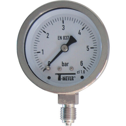 Manometry pionowe suche, stal nierdzewna, D63, 1/4'', seria 1616 - Sferaco