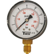 Manometry pionowe z obudową ABS, suche, D63, 1/4", seria 1643 - Sferaco