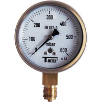 Manometry pionowe, stal nierdzewna, suche, D100, seria 1635 - Sferaco