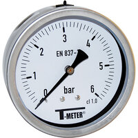 Manometry poziome z obudową nierdzewną, D100, 1/2", seria 1625 - Sferaco
