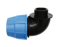 Kolano 90°, polipropylen wysokiej gęstości, 25x3/4'' (1014025) - Sferaco