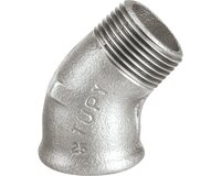 Kolanko żeliwne, galwanizowane, mały promień, GZ/GW, 1/2'' (121G15) - Sferaco