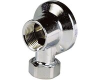 Uchwyt ścienny z mosiądzu chromowanego, z nakrętką, 1/2'', PN10 (1311415) - Sferaco