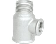 Trójnik żeliwny gwintowany, GZ/GW/GW, ocynkowany, gwint G 3/8'' (134G12) - Sferaco