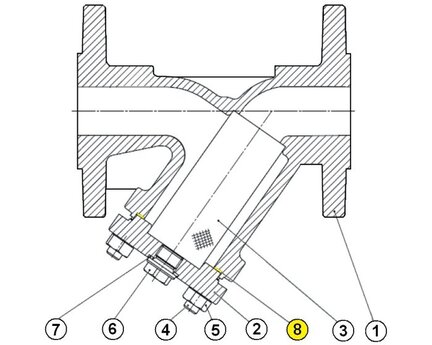 Uszczelka pokrywy do filtrów, seria 236 (9801159) - Sferaco