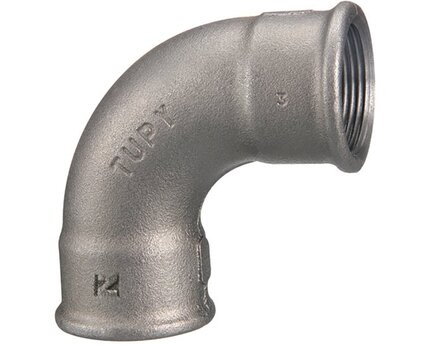 Kolano gwintowane 90°, krótki promień, żeliwo ciągliwe, gwint G 3/8'' (2AN12) - Sferaco