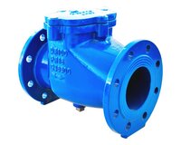 Zawór zwrotny klapowy, z żeliwa powlekanego EPDM, ACS, kołnierzowy, DN200, PN16 (357201) - Sferaco