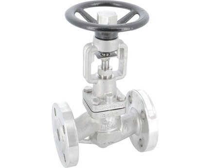 Zawór grzybkowy, mieszek metalowy, DN32, PN16/40, uszczelki PTFE CE1935-2004, stal nierdzewna, seria 472T (472T032) - Sferaco