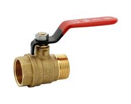 Zawór kulowy, gwint zewnętrzny i wewnętrzny G 3/8", 4MS, dźwignia czerwona, mosiądz, seria 562 (562003) – Sferaco