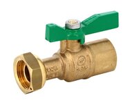 Zawór licznikowy, prosty, gwinty wewnętrzne G 3/4"-1/2", manetka, mosiądz 4MS bez ołowiu NF, seria 641 (641054) – Sferaco