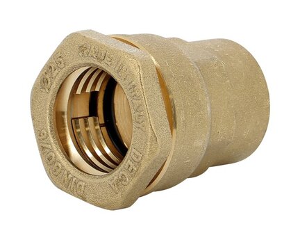 Złączka prosta zaciskowa DECA, gwint wewnętrzny G 63x2", mosiądz 4 MS, seria 860 (860963) – Sferaco